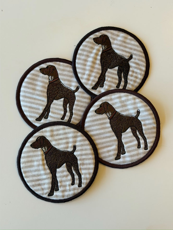 Puppy-Love Custom Embroidered Coasters