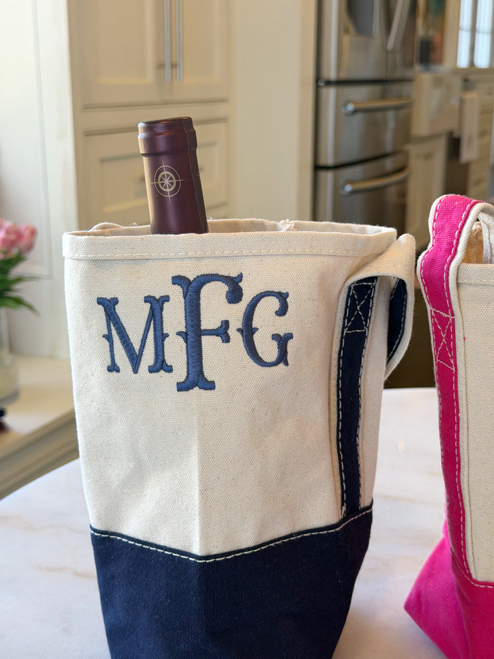 2- Bottle Canvas Wine Gift Host Bag