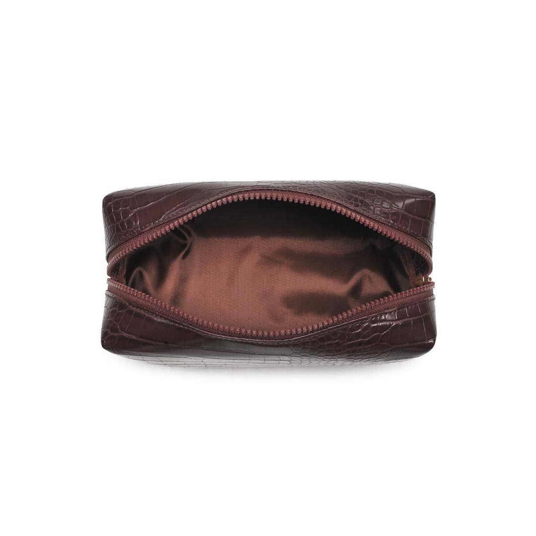 Croc Cosmetic Pouch - Chocolate