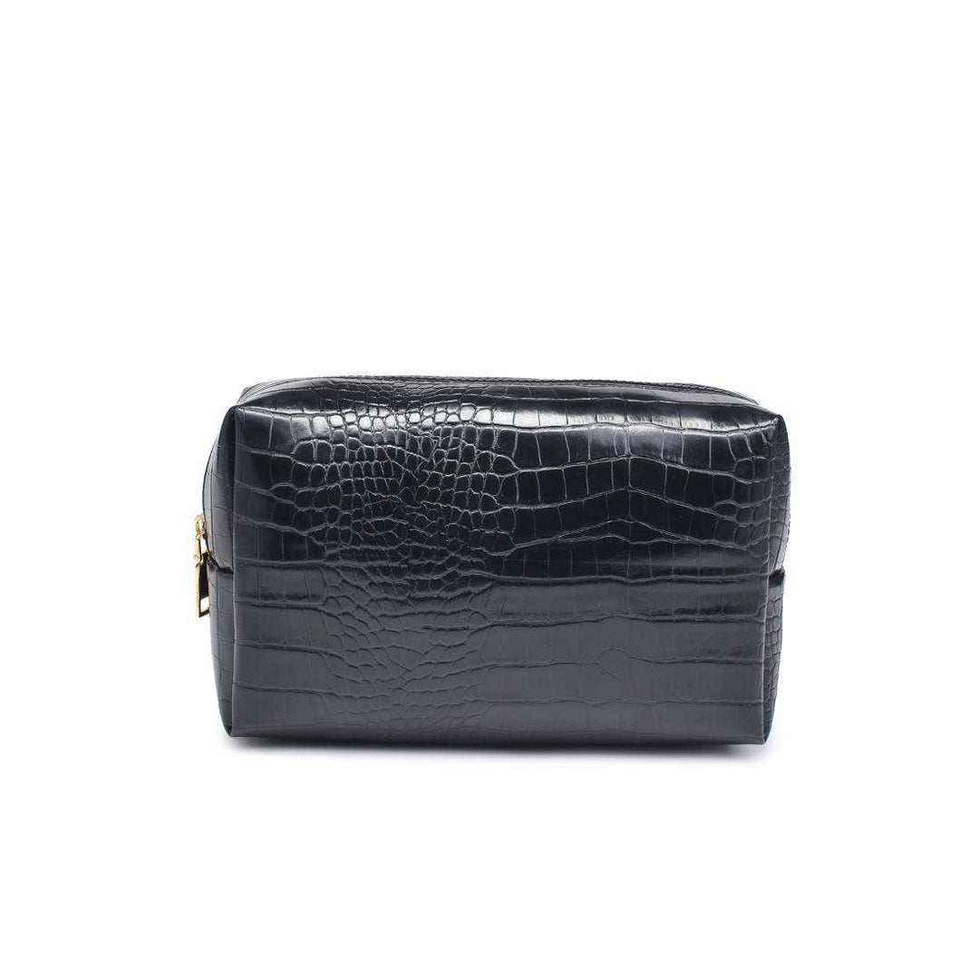 Croc Cosmetic Pouch - Black