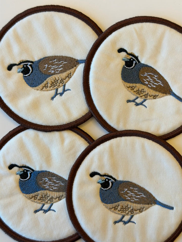 Puppy-Love Custom Embroidered Coasters