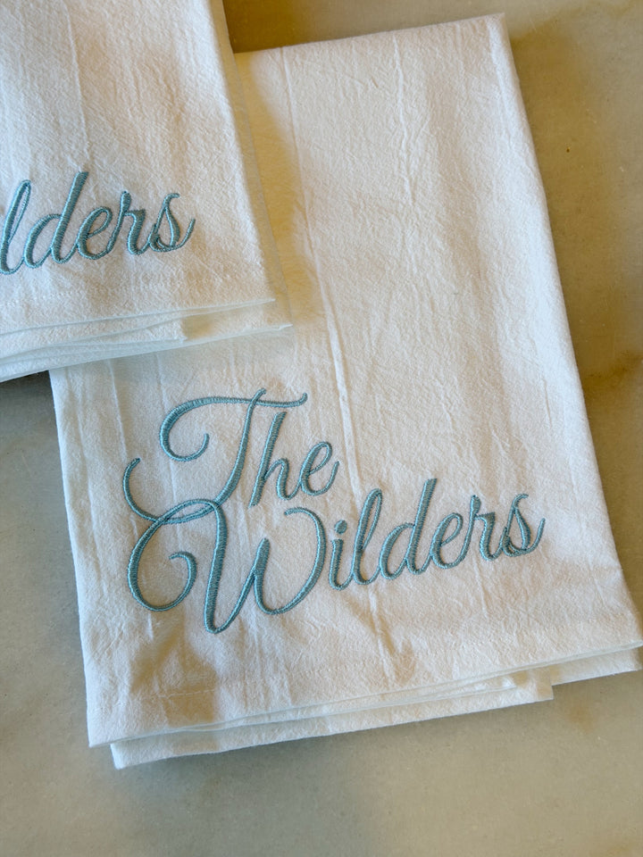 Monogrammed Tea Towels