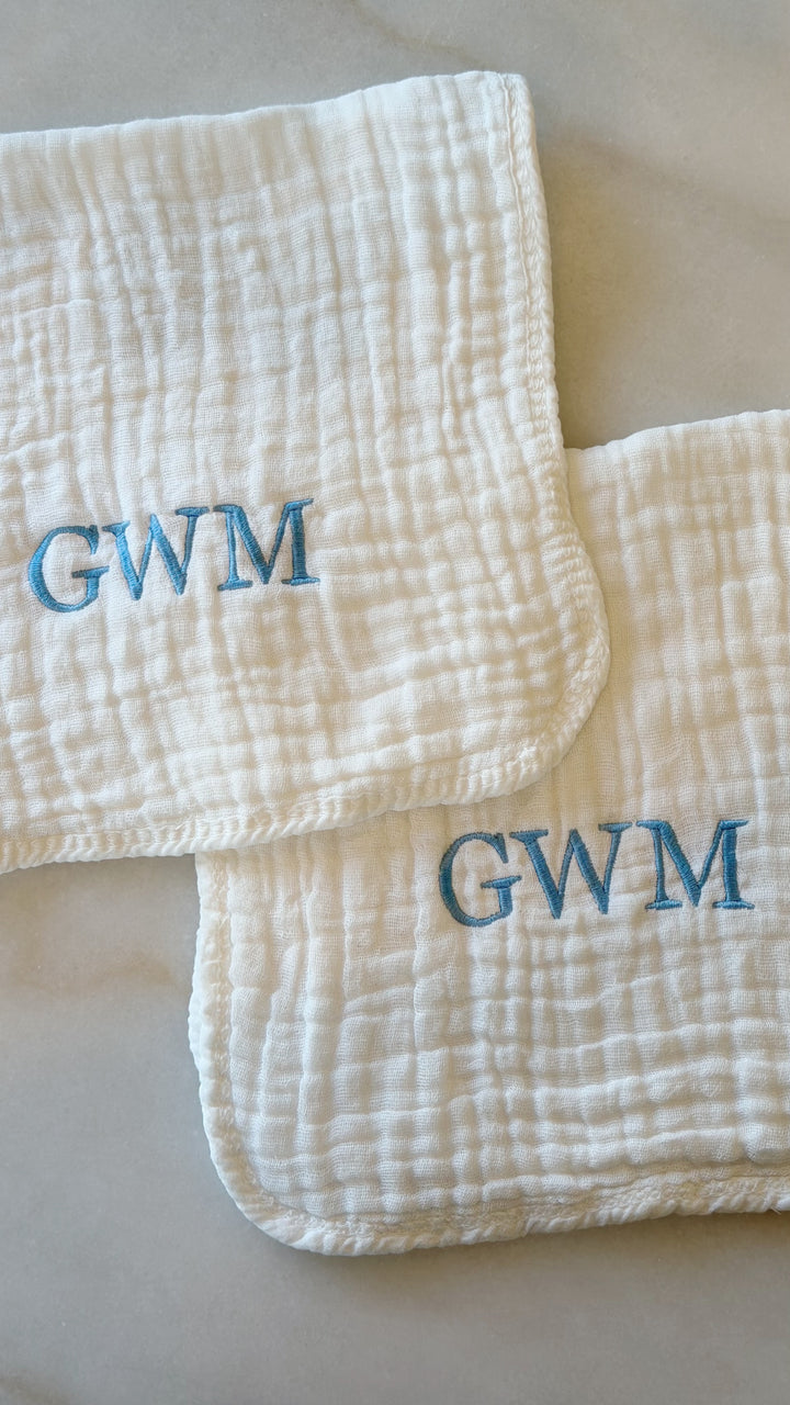 Monogrammed Burp Cloth