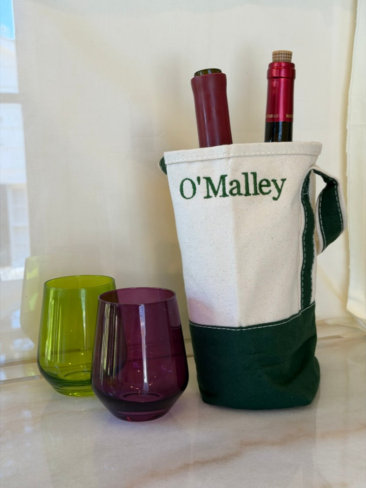 2- Bottle Canvas Wine Gift Host Bag