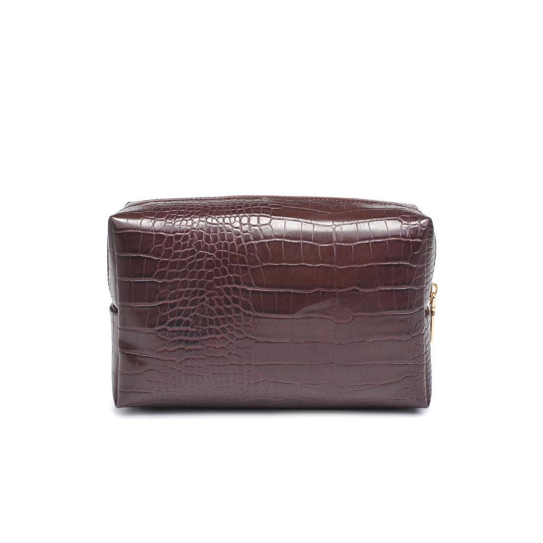 Croc Cosmetic Pouch - Chocolate