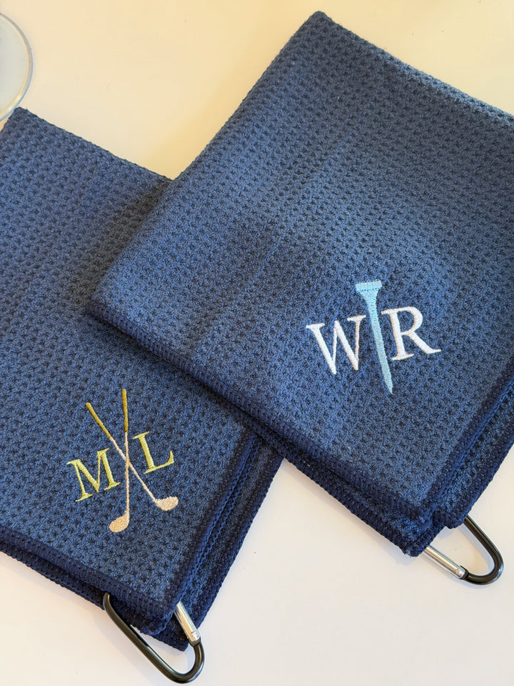 Golf Towel - Corner Monogram