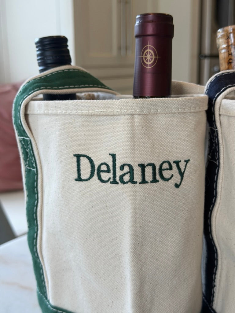 2- Bottle Canvas Wine Gift Host Bag