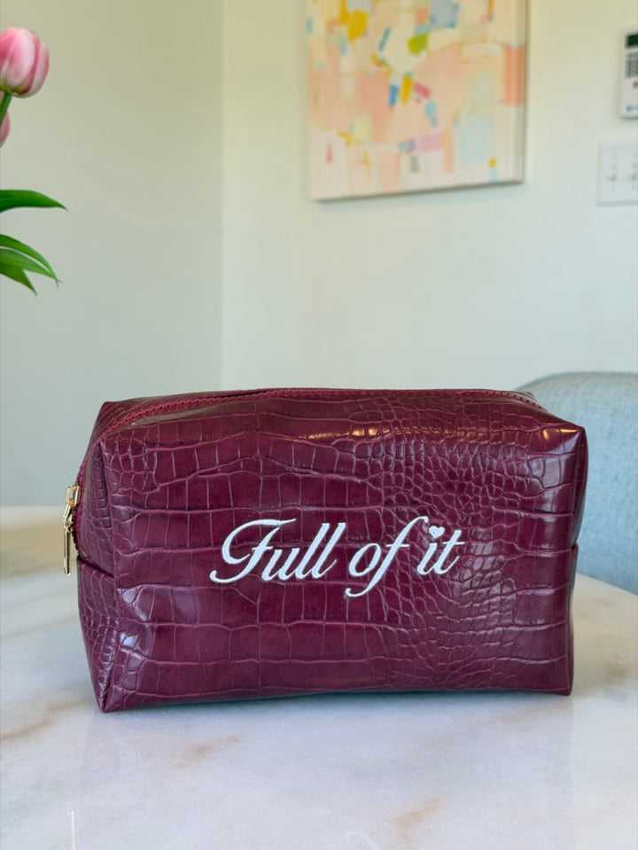 Croc Cosmetic Pouch - Red