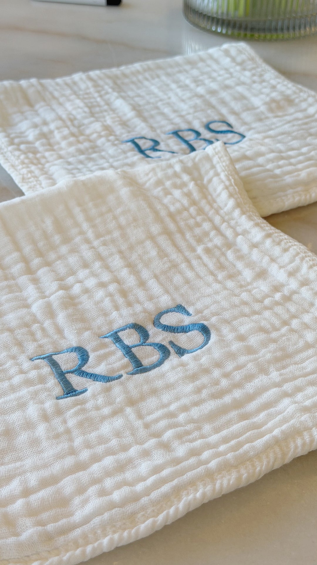 Monogrammed Burp Cloth