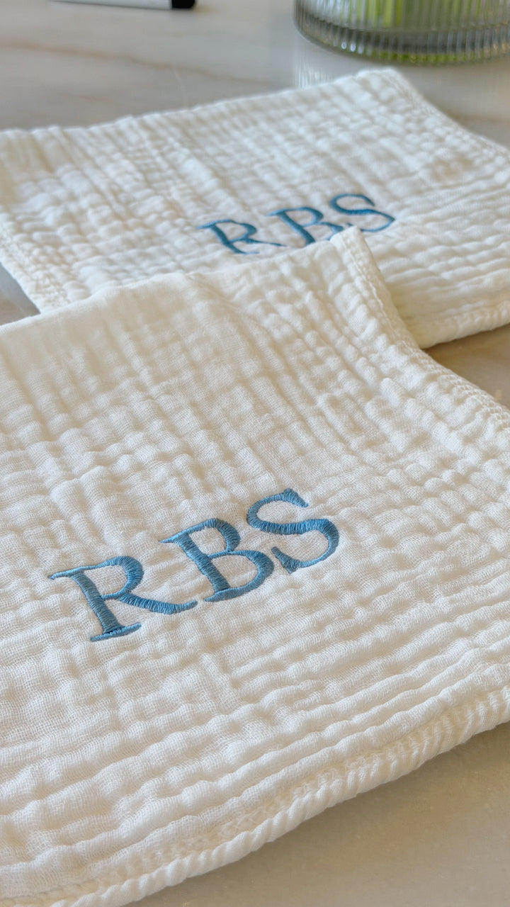 Monogrammed Burp Cloth