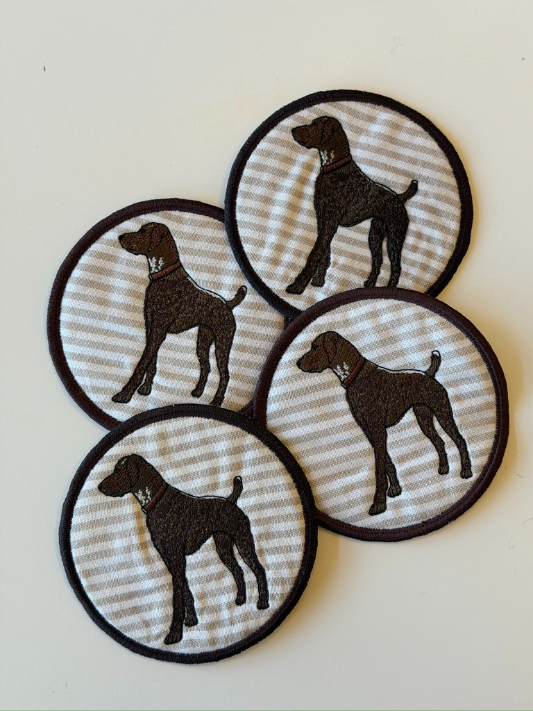 Puppy-Love Custom Embroidered Coasters