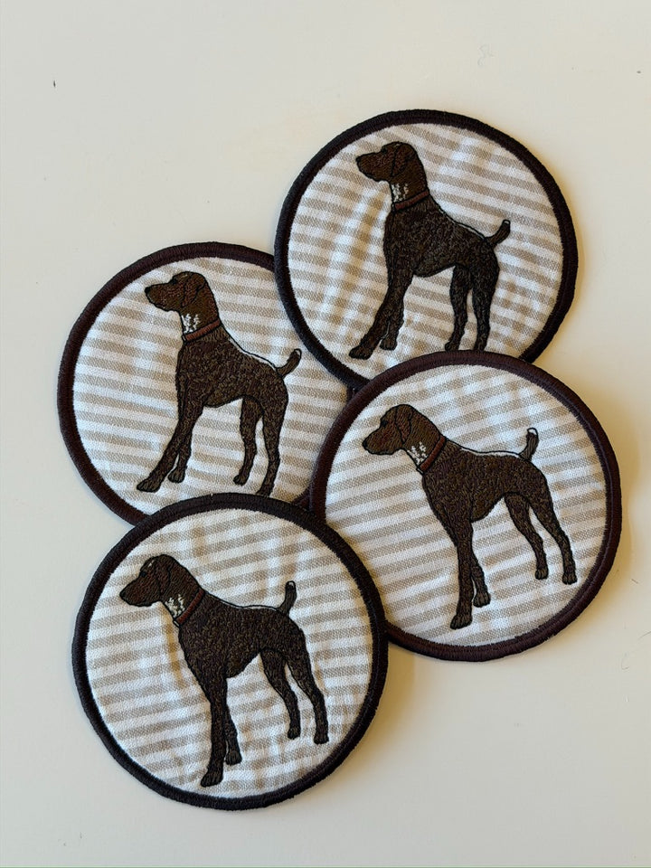 Puppy-Love Custom Embroidered Coasters