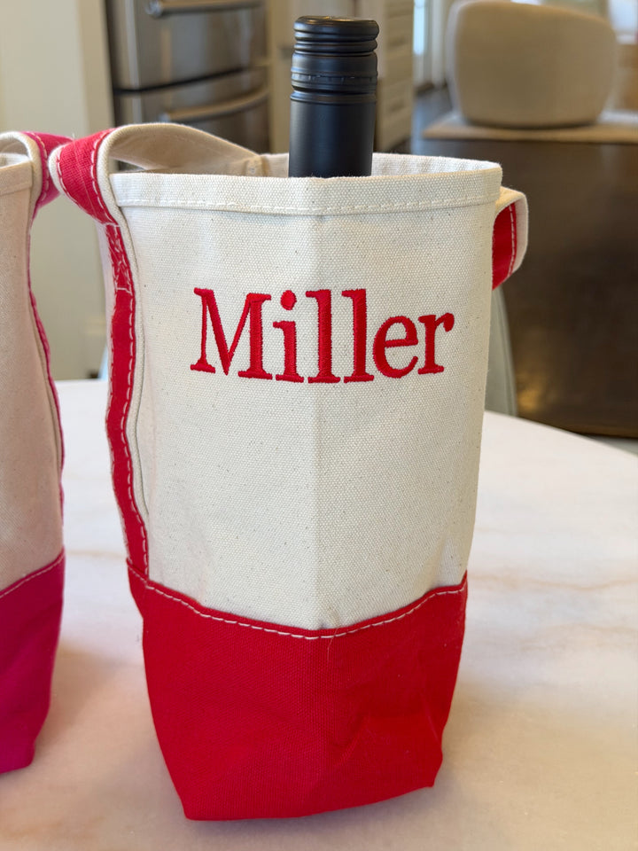 2- Bottle Canvas Wine Gift Host Bag