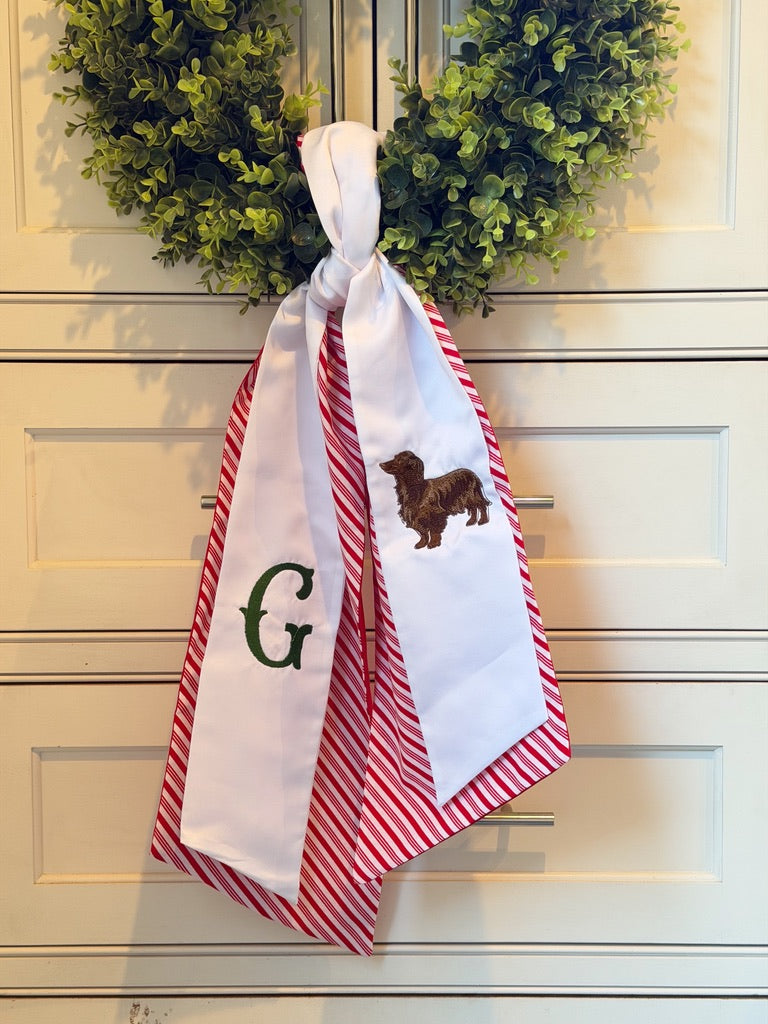 Wreath Sash + Fabric Backing (Long - 5” W x 64” L)