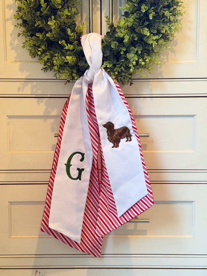 Wreath Sash + Fabric Backing (Long - 5” W x 64” L)
