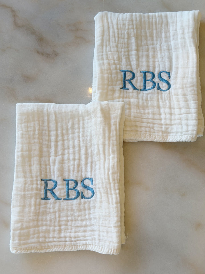 Monogrammed Burp Cloth