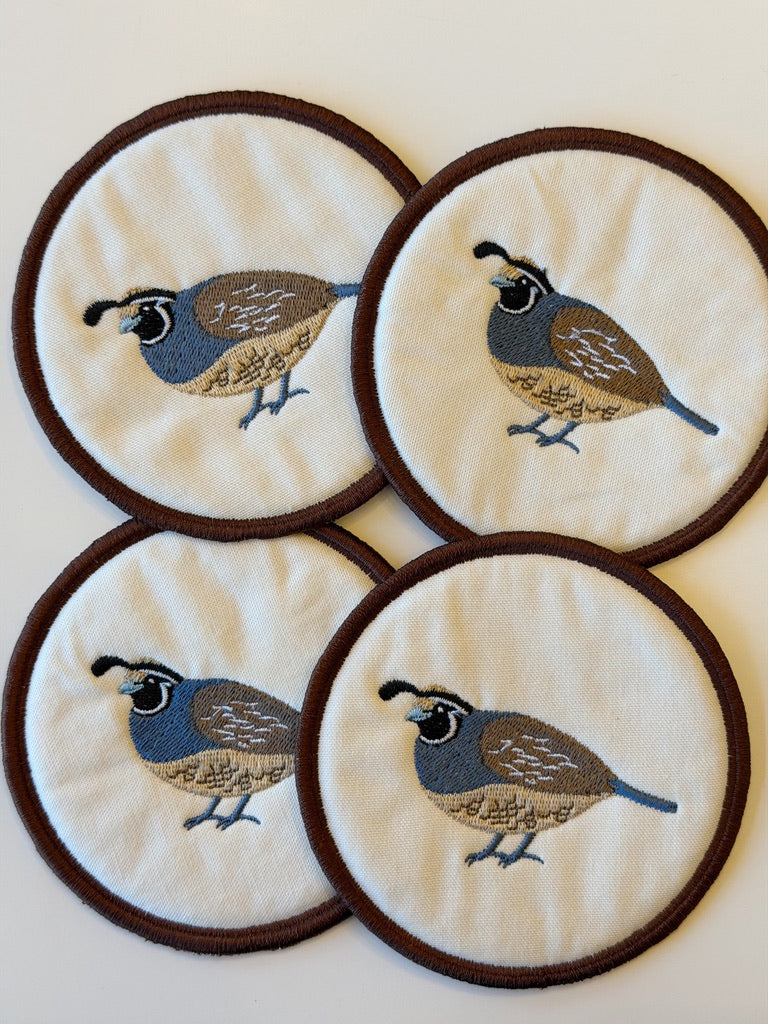 Puppy-Love Custom Embroidered Coasters