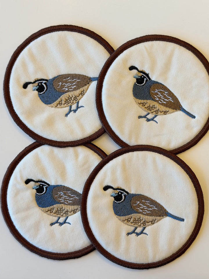 Puppy-Love Custom Embroidered Coasters