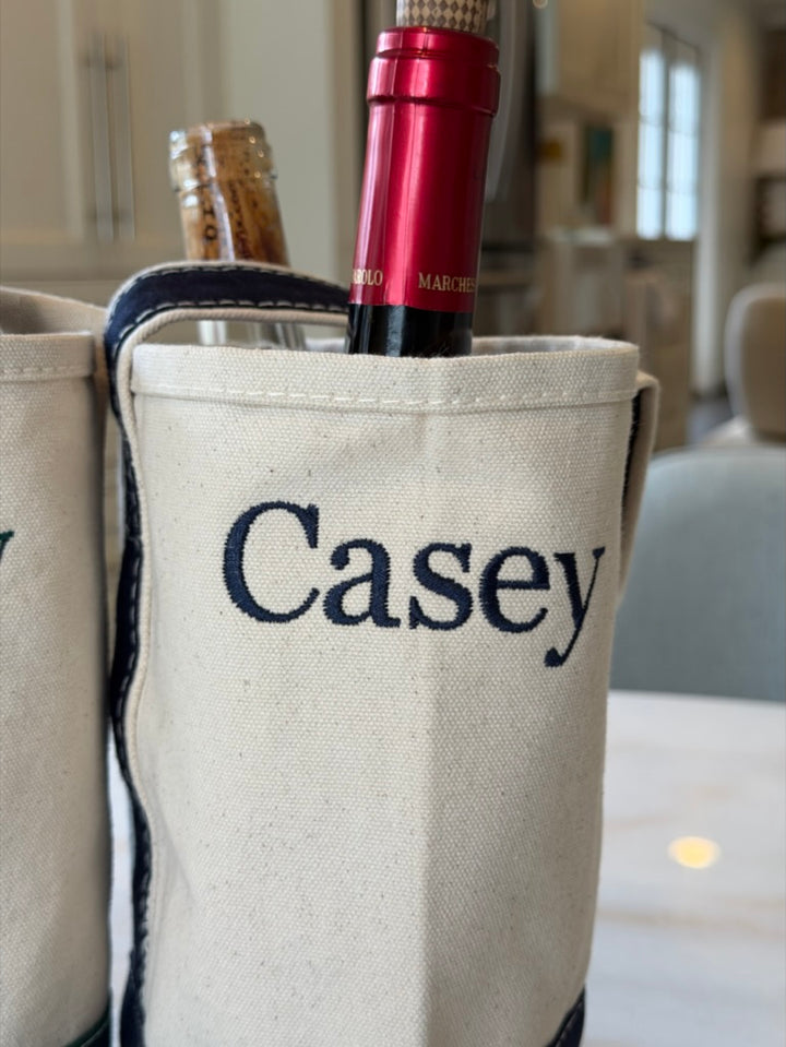 2- Bottle Canvas Wine Gift Host Bag