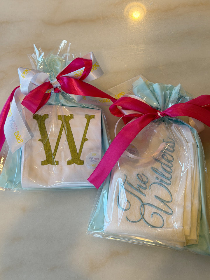 Monogrammed Tea Towels