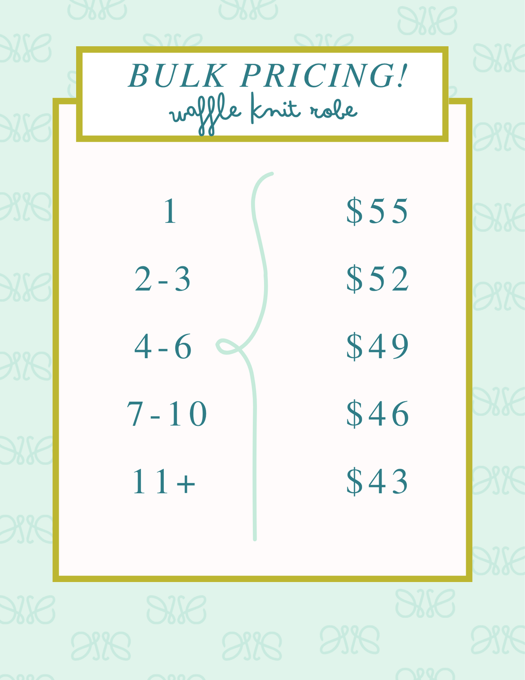 Monogrammed Cotton Waffle Robe