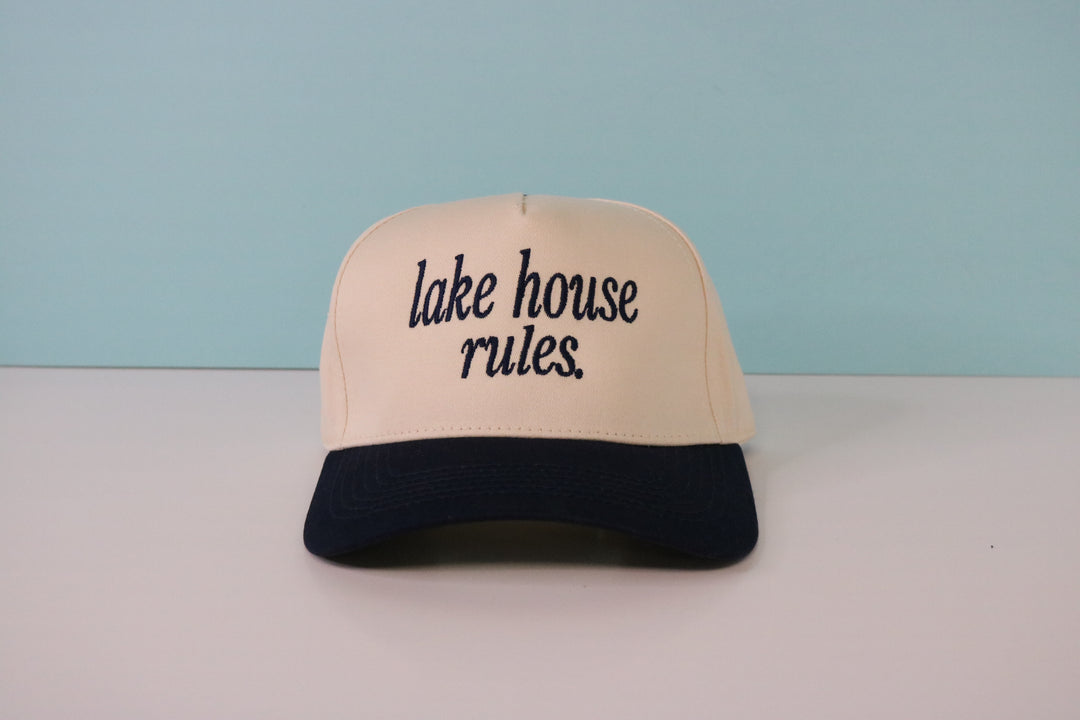 Lake House Rules. Canvas Trucker Hat